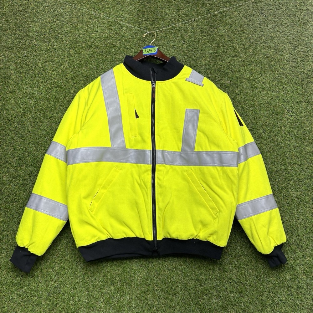 DRIFIRE Lineman Jacket Mens Medium FR HRC3 Lanyard Access High Vis Neon New